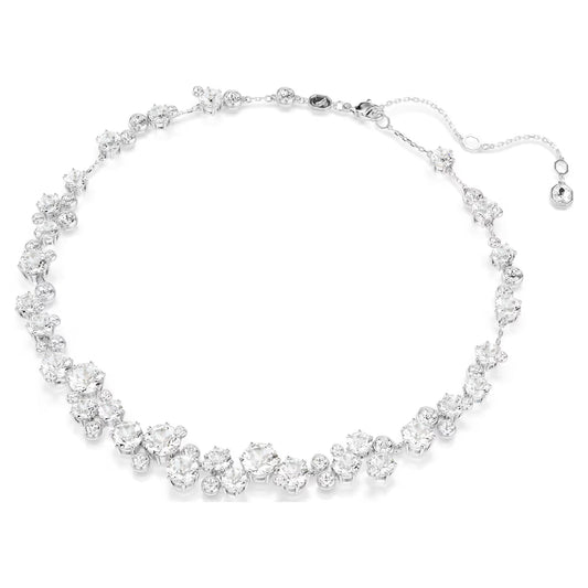 White Mixed Cut Crystal Jewellery Set – Rhodium Plated