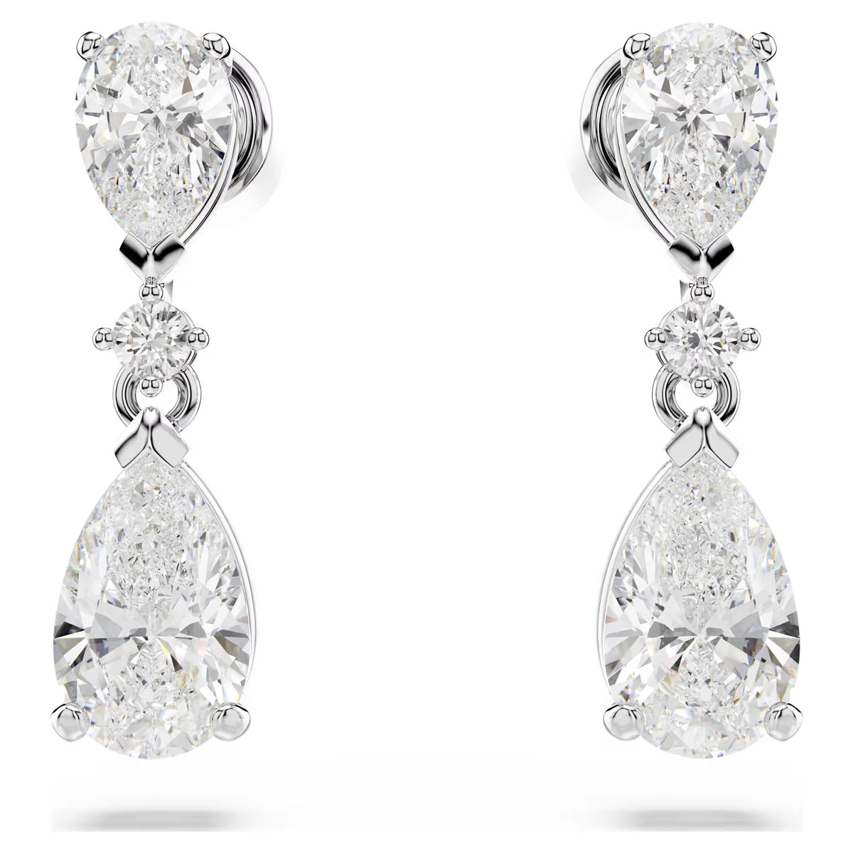 White Mixed Cut Crystal Jewellery Set – Rhodium Plated