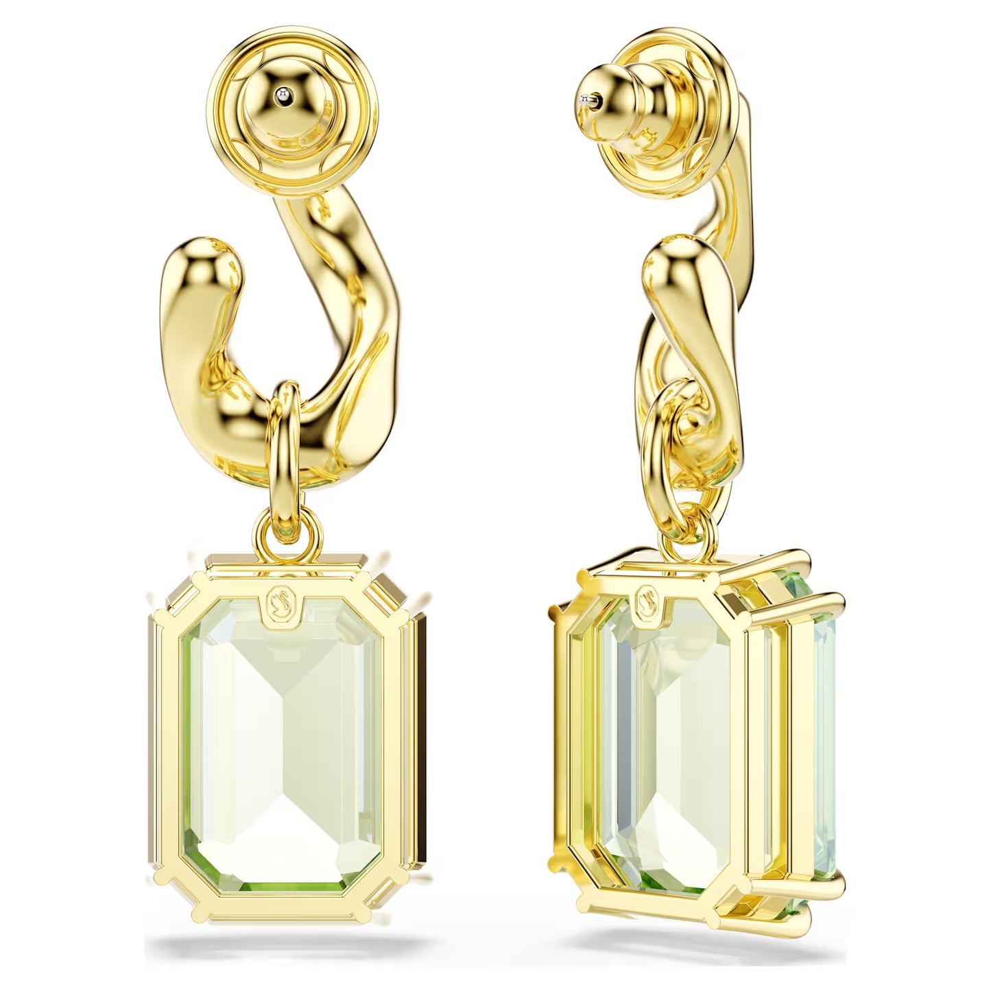 Multicoloured Butterfly Crystal Drop Earrings – Gold Finish