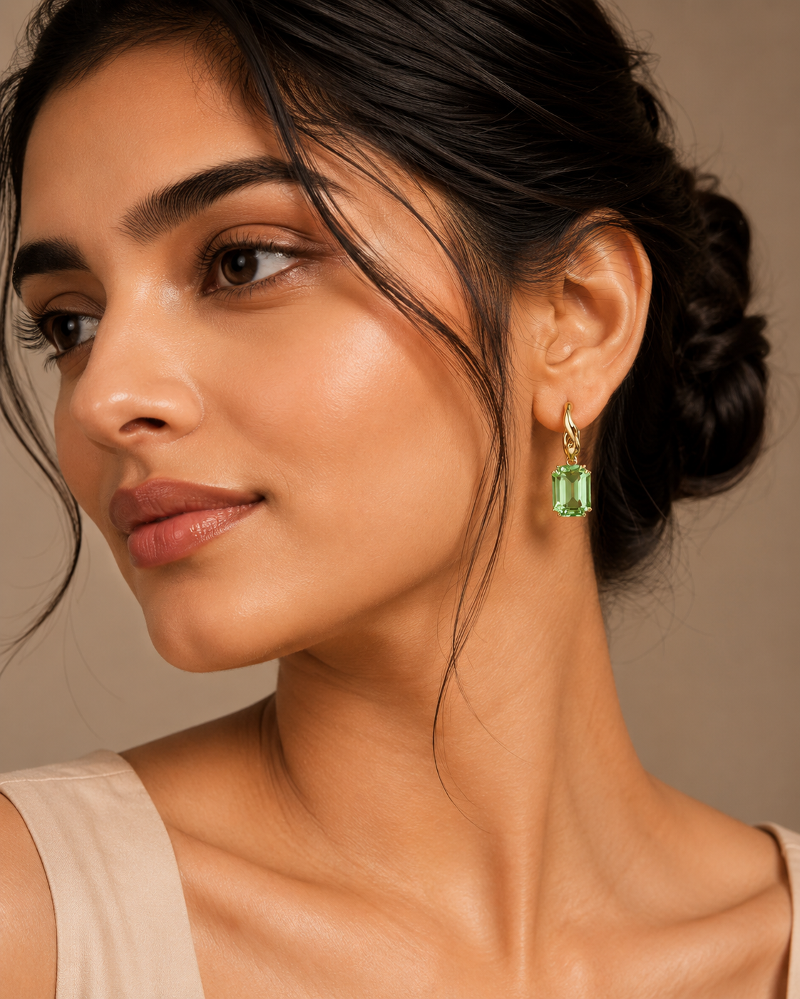 Multicoloured Butterfly Crystal Drop Earrings – Gold Finish