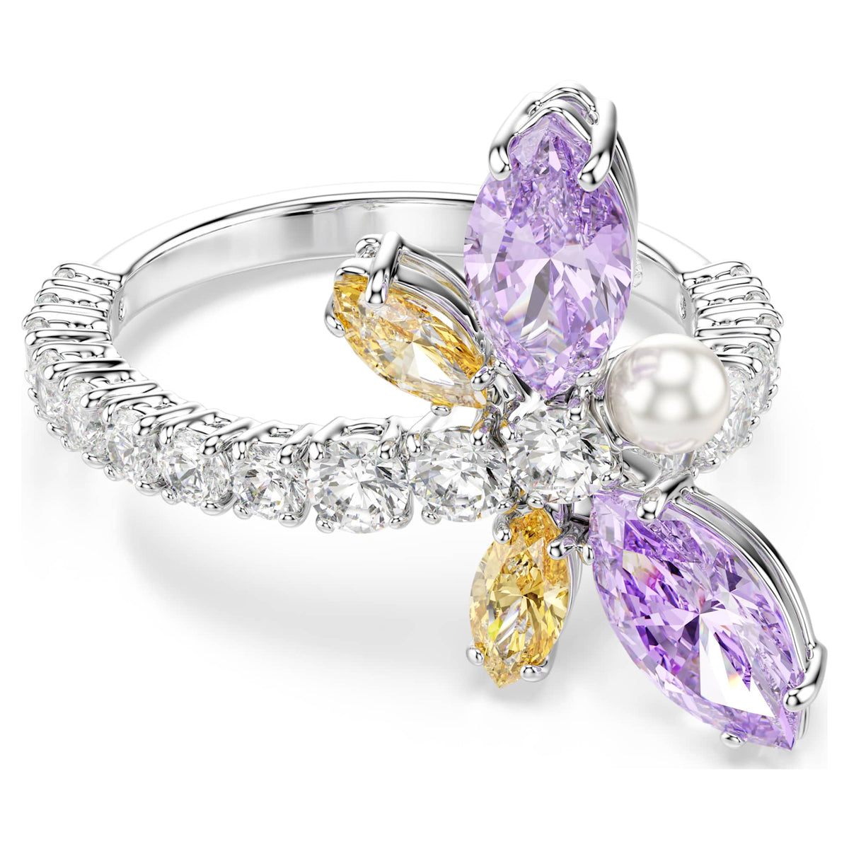 Dragonfly Crystal Motif Ring – Multicolored