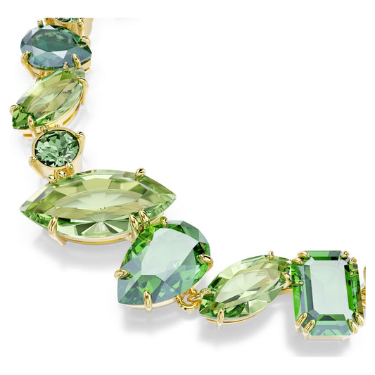 Green Mixed-Cut Crystal Bracelet with 18K Gold Finish