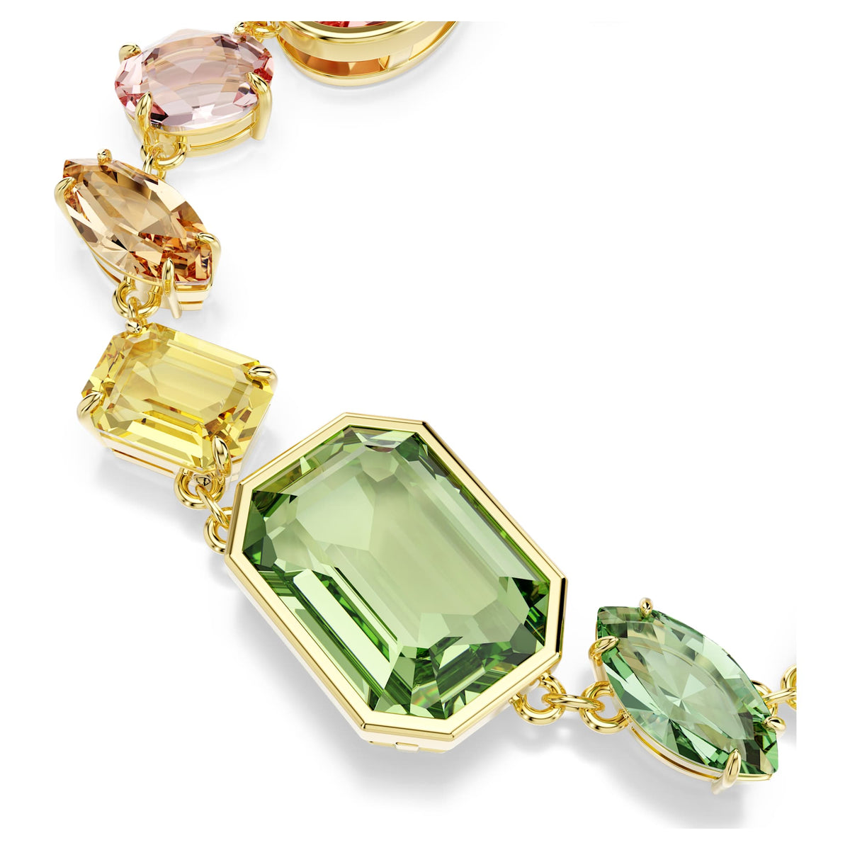 Multicolored Crystal Bracelet with Mixed-Cut Stones