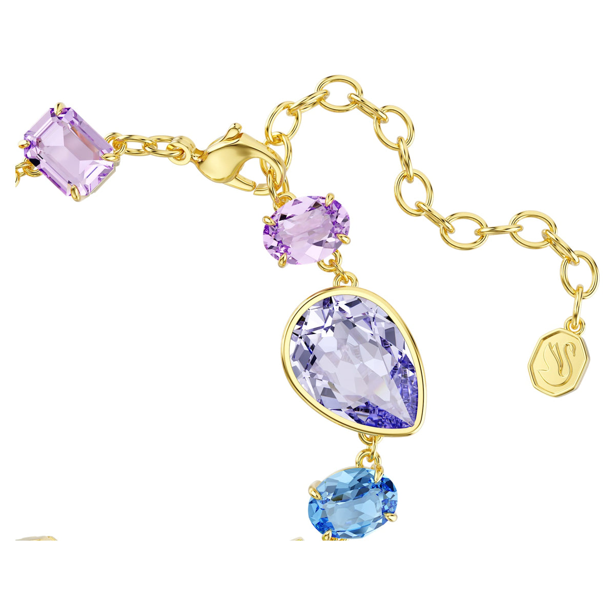 Multicolored Crystal Bracelet with Mixed-Cut Stones