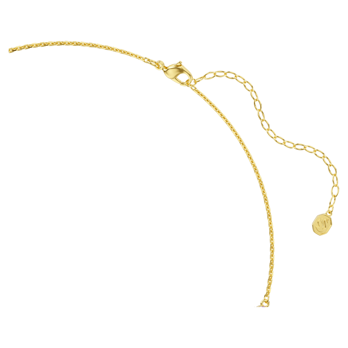 Multicolored Mixed-Cut Crystal Necklace with 18K Gold Finish