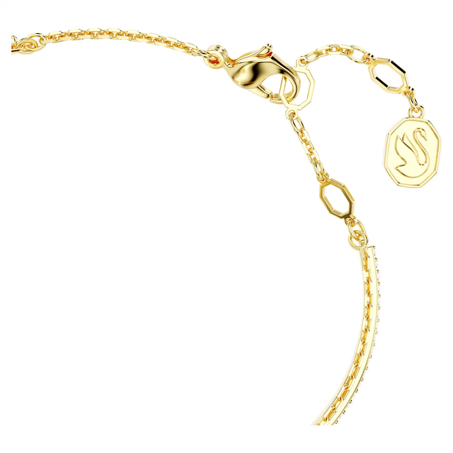 Red Heart Crystal Bangle – Gold Finish
