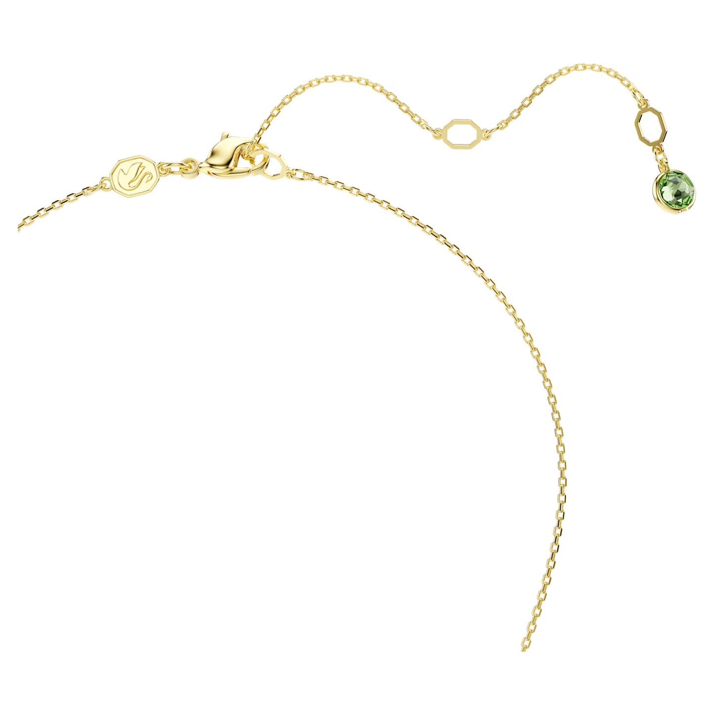 Radiant Cushion Cut Crystal Pendant Necklace – Multicolor Gold Finish