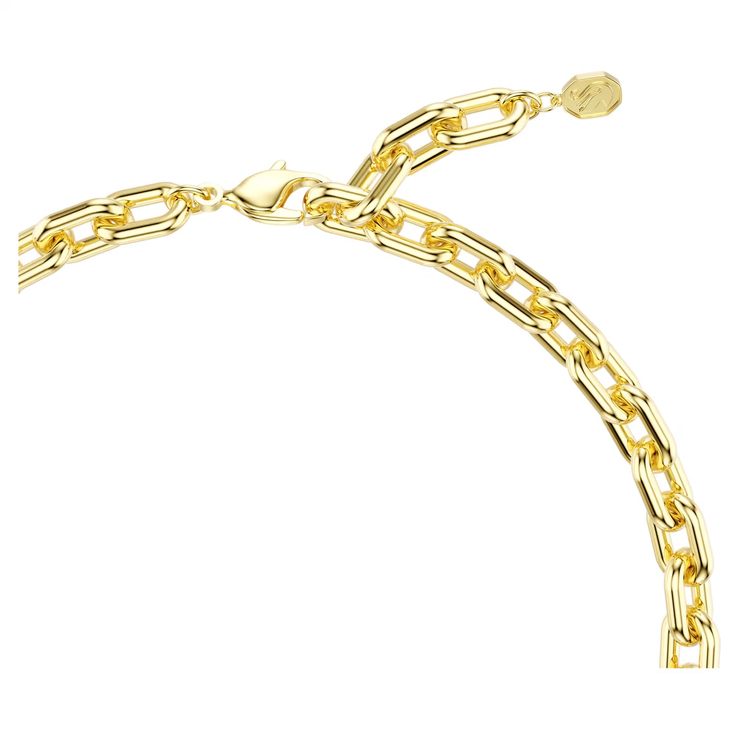 Multicoloured Floral Crystal Necklace – Gold Finish