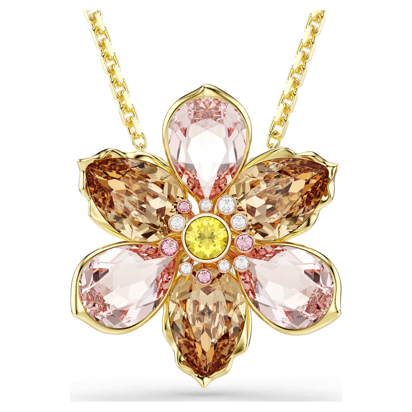 Floral Crystal Pendant & Brooch