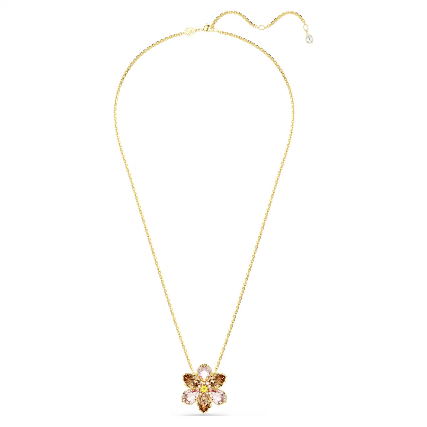 Floral Crystal Pendant & Brooch