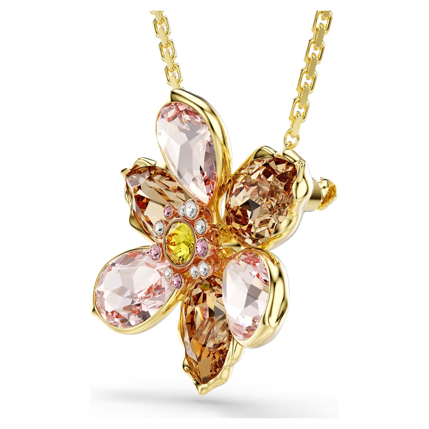 Floral Crystal Pendant & Brooch