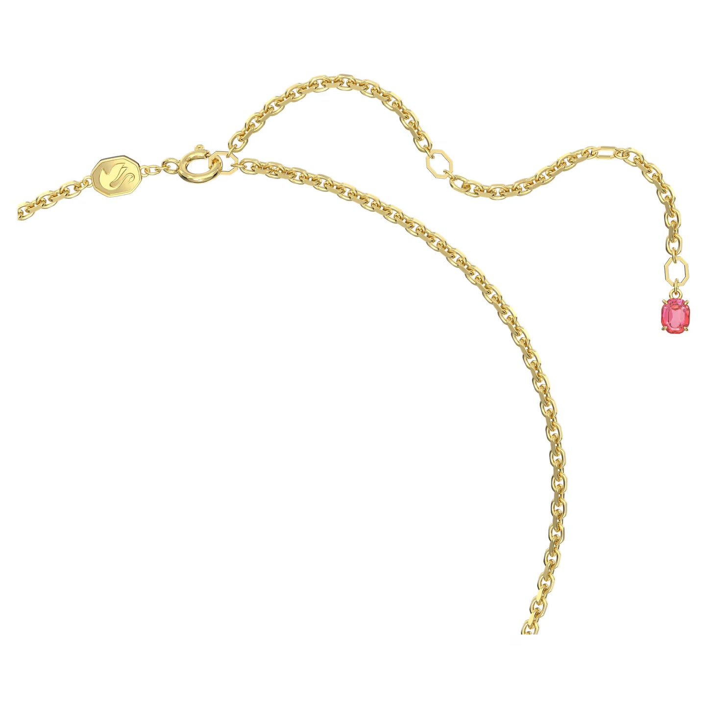 Floral Pink Crystal Pendant & Brooch