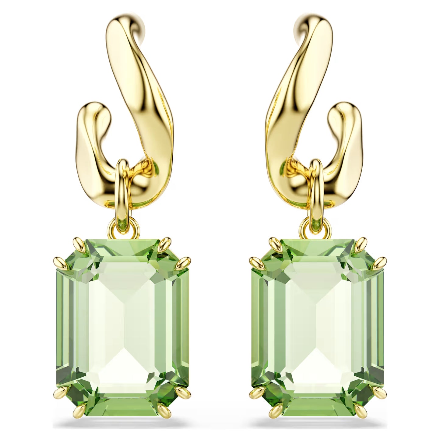 Multicoloured Butterfly Crystal Drop Earrings – Gold Finish
