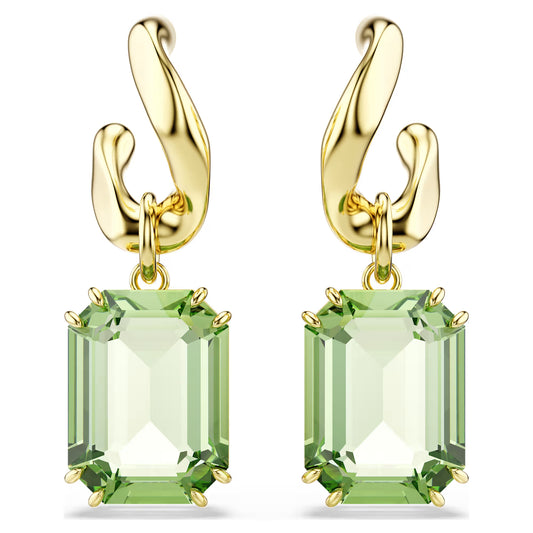Multicoloured Butterfly Crystal Drop Earrings – Gold Finish