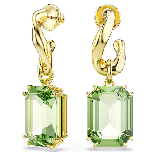 Multicoloured Butterfly Crystal Drop Earrings – Gold Finish