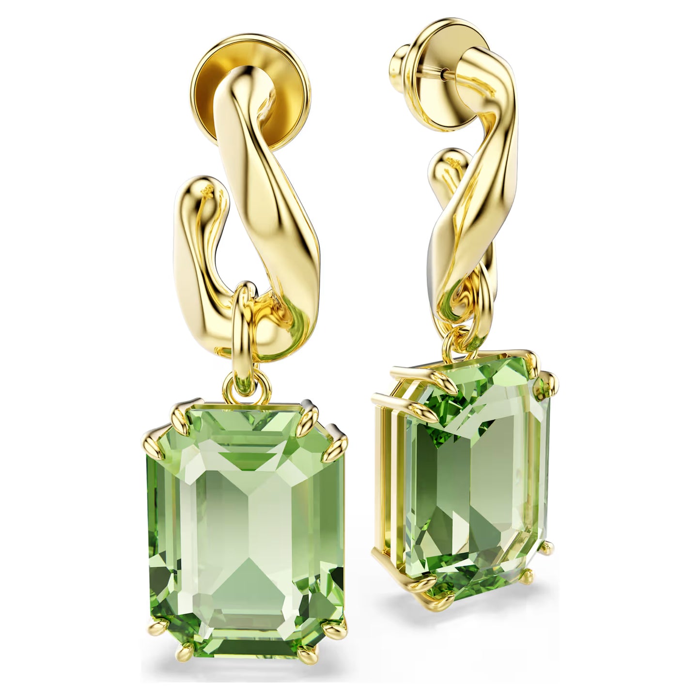 Multicoloured Butterfly Crystal Drop Earrings – Gold Finish